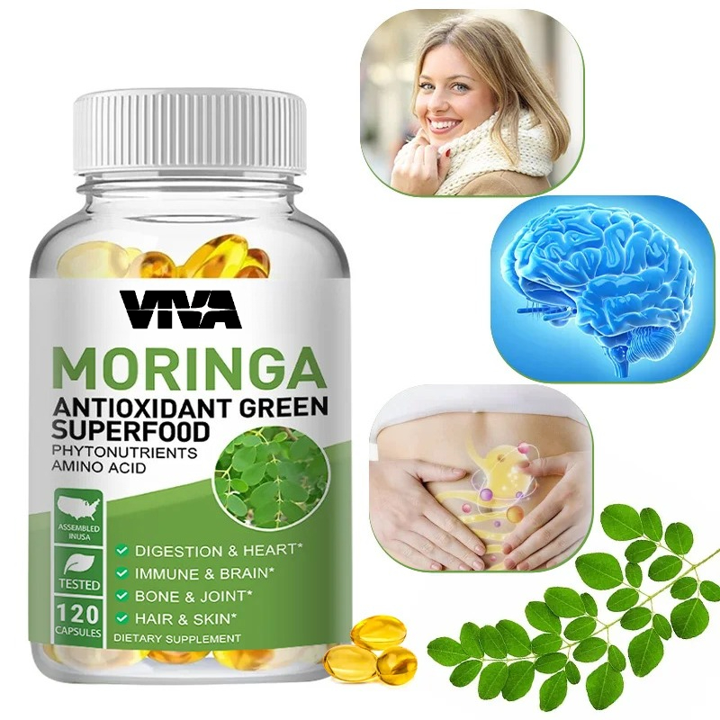 Moringa Leaf Powder - كبسولات مورينجا 1000 ملغ، طعام فائق