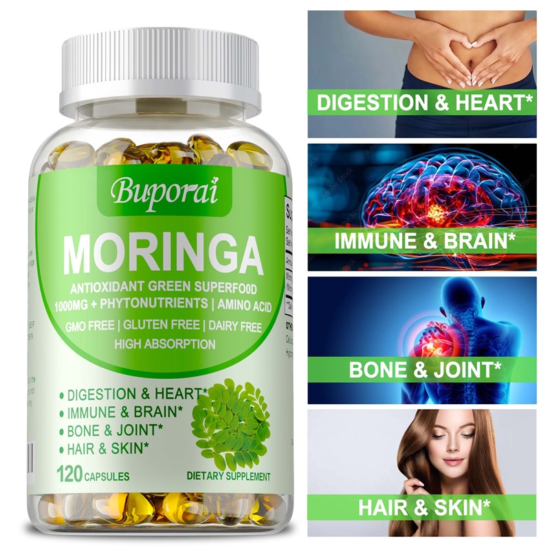 Moringa Leaf Powder - كبسولات مورينجا - تعزز عملية التمثيل