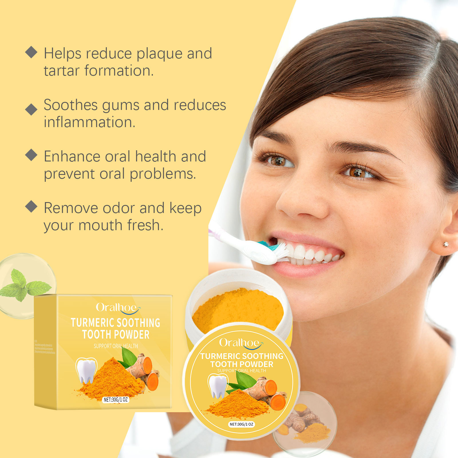 مسحوق الكركم لتبييض الأسنان، ي - مراجعة Ayurvedic & Herbal Wellness Kits وسعره