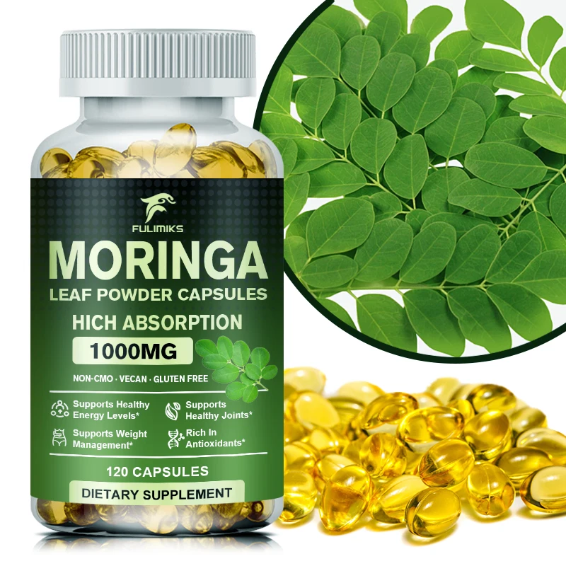 كبسولات مسحوق أوراق زيت الموري - مراجعة Moringa Leaf Powder وسعره